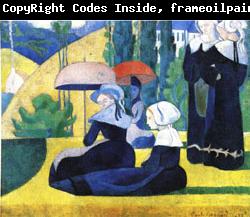 Emile Bernard Breton Women with Parasols
